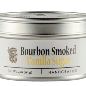 Bourbon Smoked Vanilla Sugar von Bourbon Barrel Foods bei American Heritage – geräucherter Zucker mit Bourbon-Vanille für Desserts, Kaffee, Tee & Cocktails.