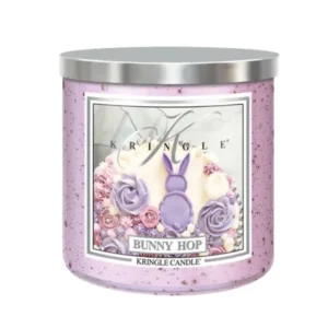 Bunny Hop Duftkerze im 16,5oz Jar mit süßem Kuchenteig-, Erdbeer- und Schokoladenduft – perfekt für Frühling und Ostern