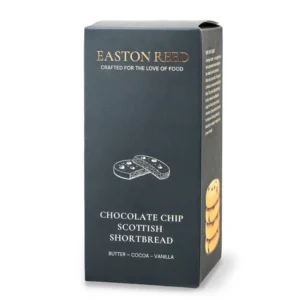 Easton Reed Chocolate Chip Scottish Shortbread – traditionell in Schottland & in kleinen Chargen gebacken. Zartes Buttergebäck mit feinen Schokoladenstückchen.