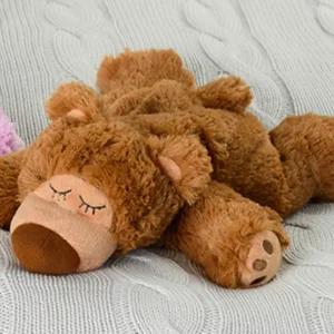 Warmies Sleepy Bear braun, mikrowellengeeignetes Wärmestofftier, das Wärme speichert und angenehm duftet