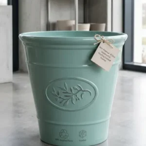 Pflanzkübel Ø 55cm – Glasur-Optik Mintgrün – Unzerbrechlich Frostfest & leicht