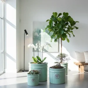 Pflanzkübel Medallion jade Pflanzgefäß Blumentopf frostfest!4 Größen wählbar