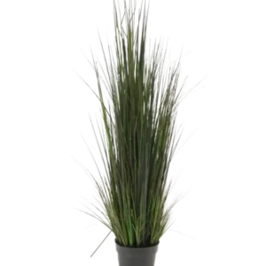 Künstliches Gras - Hanno, 90 cm, Kunstpflanze von aplanta, im schwarzen Topf, in Natur, für drinnen