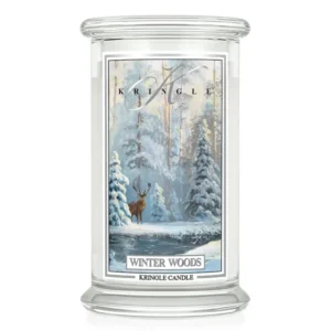 Große Classic Candle Winter Woods (22 oz-Glas, 2-Docht) Winter Woods ♥ Frischer Winterduft von Kringle Candle ♥ Mit Minze, Eukalyptus und fruchtigen Akzenten ♥ Jetzt reinschnuppern