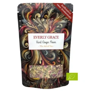 Everly Grace Vivid Ginger Power – Bio-Ingwertee mit Lemongras & Rosenblüten für Energie & Genuss