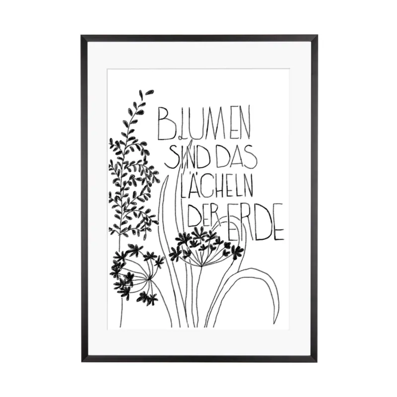 Illustration | Blumen sind das Lächeln der Erde