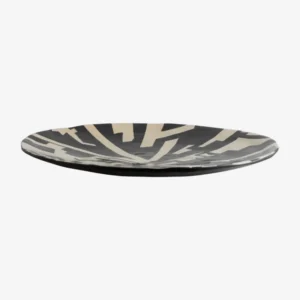 LIPSI deco plate, L - black/beige