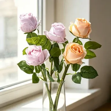 Künstliche Rose, 43 cm hoch, 7 cm Blütendurchmesser, für Hochzeiten, Heimdekoration, Feiertage