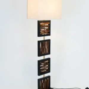 Stehleuchte Vulcano Holz mit Schirm Rechteckig 160 cm (1)