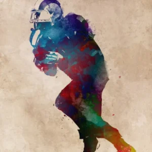 American Football Player Sport Art 11