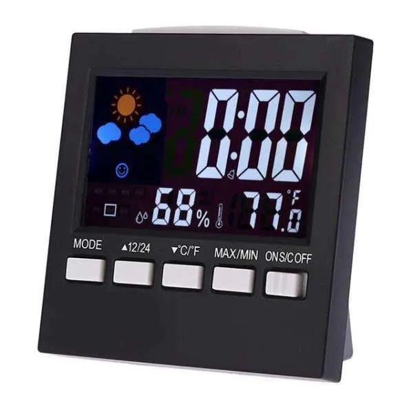 Digitale Wetterstation Uhr mit Farbdisplay