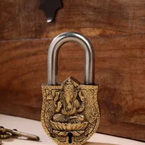 Brass Ganesha Door Lock (4.5 Inch)