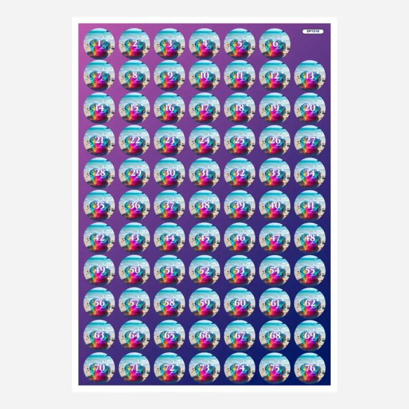 Bunte Diamond Painting Döschenaufkleber mit Crystal Heart Motiv zur perfekten Organisation deiner Steinfarben und Perlen