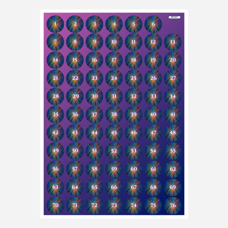 Bunte Diamond Painting Döschenaufkleber mit Regenbogenwald-Motiv zur einfachen Beschriftung deiner Diamanten Painting Steine