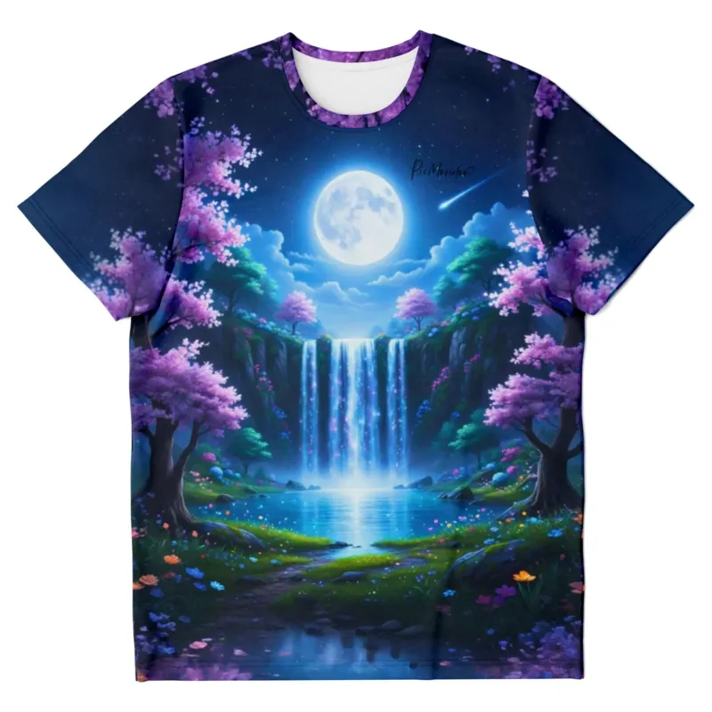 T-Shirt mit magischem Wasserfall-Motiv, inspiriert von unseren beliebten Diamond Painting und Malen nach Zahlen Designs
