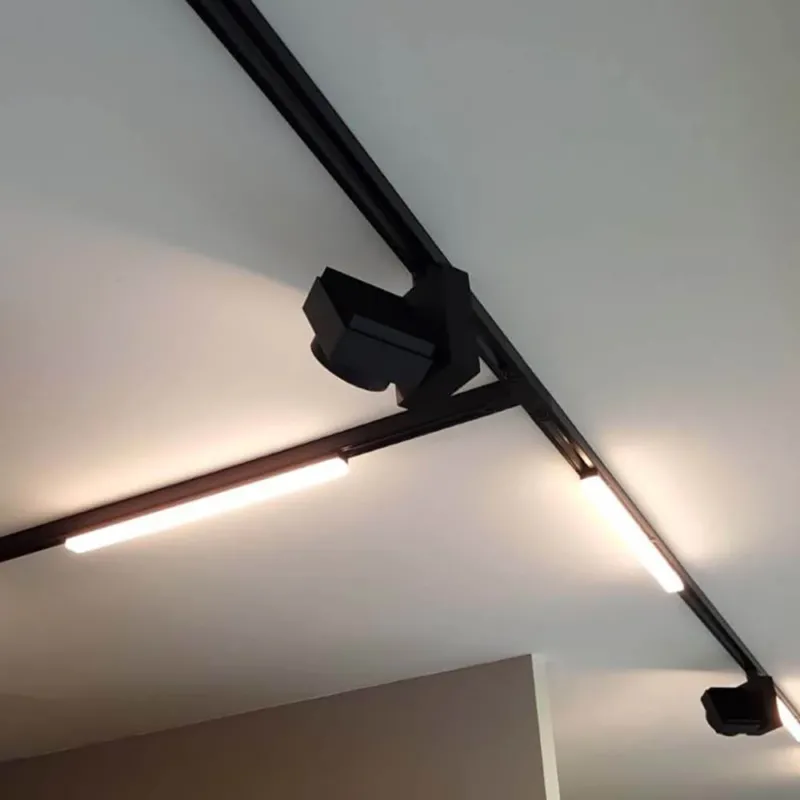 3-Phasen Linienleuchte 60cm oder 120cm, schwarze Linienleuchte mit 3-Phasen EURO Adapter, 2400 Lumen, 20W