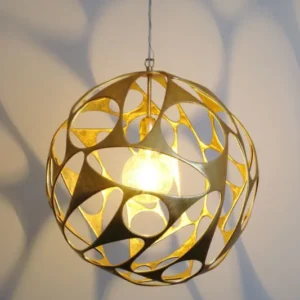 Pendelleuchte Talismano Ø 55cm Rund Gold aus Eisen, dekorative Holländer-Leuchte für Esstisch, Tresen und Wohnbereich