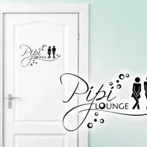 Wandtattoo WC Aufkleber Mann / Frau "Pipi Lounge" W3004