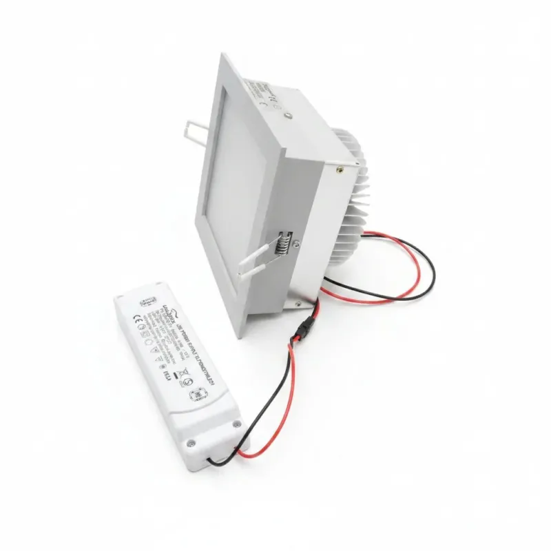 30W LED Downligt 230V dimmbar weiß, Einbauspot eckig – Einbaustrahler IP20, dimmbar