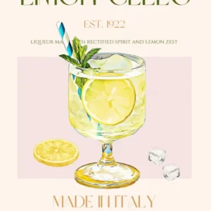 Illustration Of A Limoncello Drink