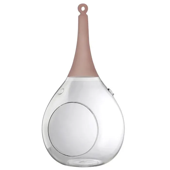 Taura pink rosa groß Windlicht zum aufhängen Glas mundgeblasen, handbemalt