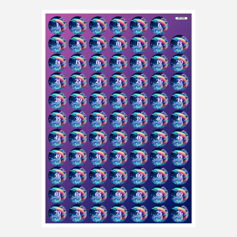 Bunte Diamond Painting Döschenaufkleber mit Delfin-Motiv zur Sortierung von Steinen beim Diamanten Painting