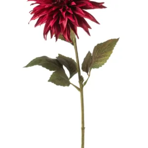 Dahlie künstlich 70 cm - 1 Stiel - Rot