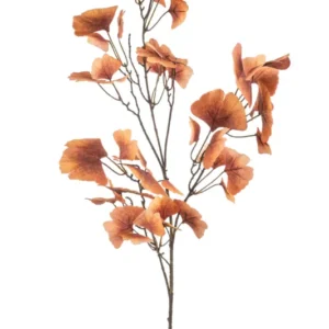 Ginkgo künstlich 105 cm - 1 Zweig- Coral