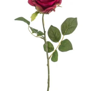 Rose künstlich 67 cm - 1 Stiel - Fuchsienrot