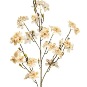 Blossom Spray künstlich 95 cm - 1 Zweig - Elfenbein