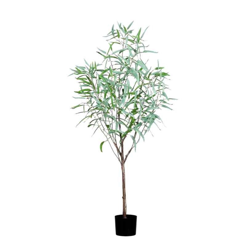 Künstlicher Eukalyptus - Manfred, 165 cm, Kunstbaum von aplanta, in Grün, für drinnen