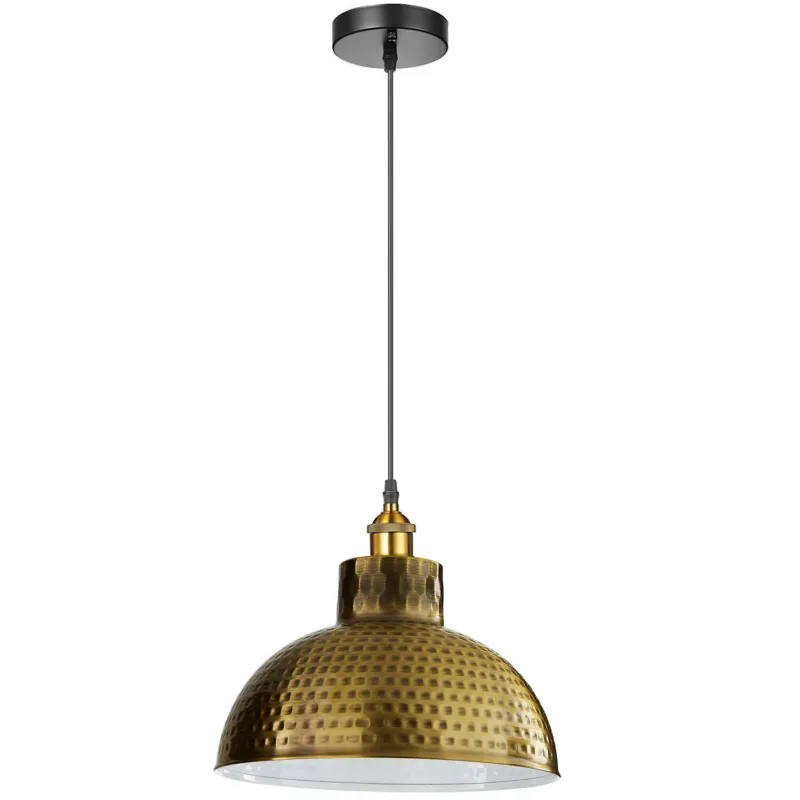 Retro Moroccan Pendelleuchte Messing Gehämmert E27 ~3205