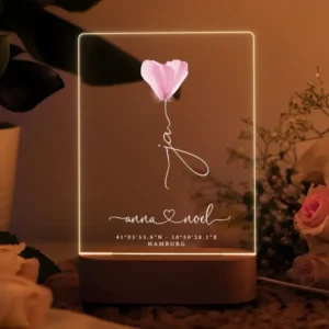Romantische LED Lampe personalisiert
