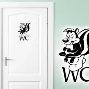 Wandtattoo Türaufkleber WC Stinktier W669