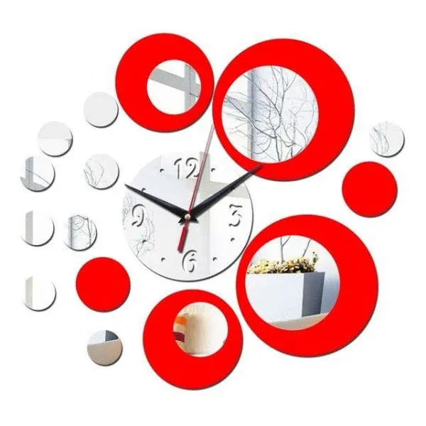 Moderne DIY Wanduhr mit Spiegeleffekt