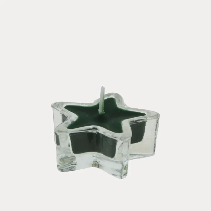 Teelichter Stern 6er Set - grün