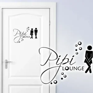 Wandtattoo WC Aufkleber Mann / Frau "Pipi Lounge" W755