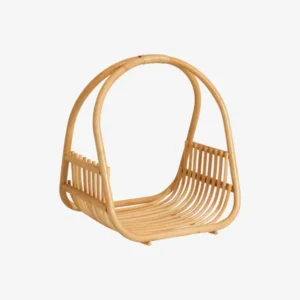 ROA basket w/handle polished rattan
