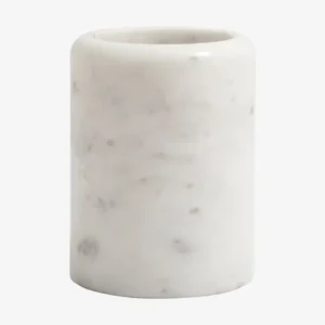 Mug for toothbrush - white marble