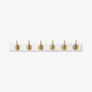 EDGY coat rack, 6 hooks - white