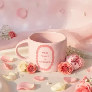 Tasse Keramik “Her name is Amore”rosa-pink