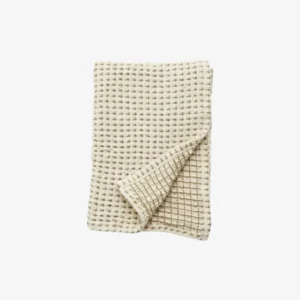 HEZE tea towel, waffle - off white/green