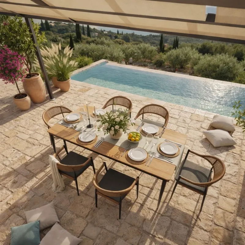 SUMMER SALE ☀️⛱️🏝️ Modern trendige Essgruppe Selva - 13 tlg.