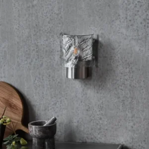 Væglampe, HDType, Brushed silver