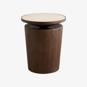 KWANDO side table w. travertine top - nature