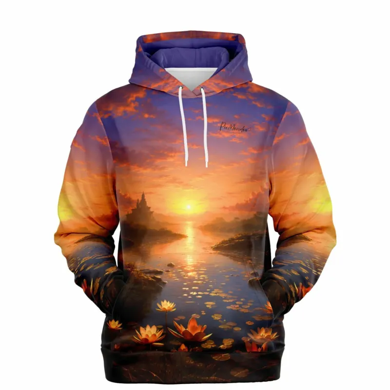 Dreamer Hoodie mit stimmungsvollem Sonnenuntergangs-Motiv, perfekt für Fans von Diamond Painting und Malen nach Zahlen