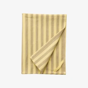 RAFU tea towel, striped - yellow/beige