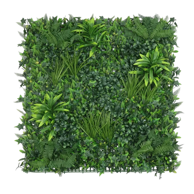 Künstliche Grüne Pflanzenwand B1 - Qintus | 100x100 cm
