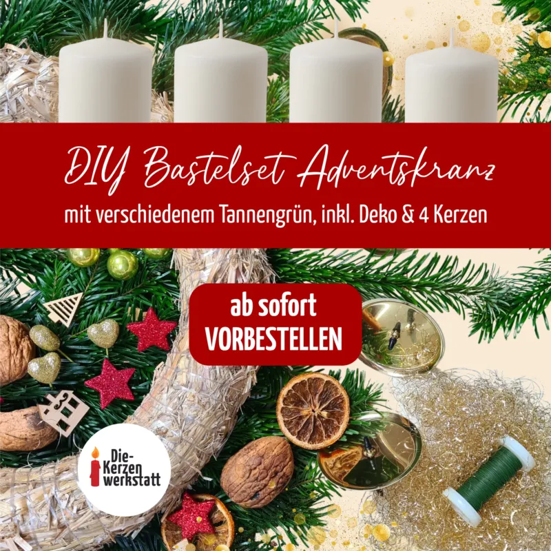 Adventskranz DIY-Set mit frischem Tannengrün