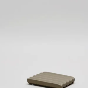 Ceramic soap tray small | TAUPE 8 x 10 cm